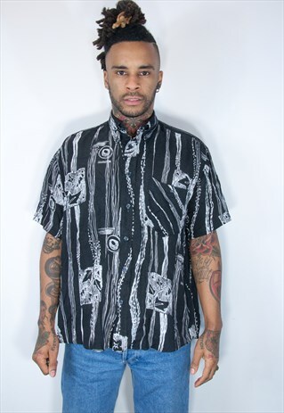 VINTAGE HAWAIIAN CRAZY PATTERNED SHIRT