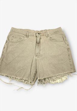Vintage Lee Cut Off Denim Shorts Cream W36 BV18286