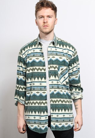 VINTAGE AZTEC PATTERNED SHIRT