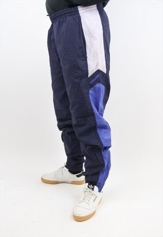 VINTAGE ADIDAS PATTERNED SHELL TRACKSUIT BOTTOMS
