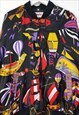 VINTAGE  CRAZY TRACK JACKET PIZAZZ IN BLACK L