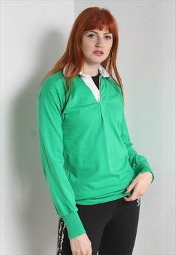 Vintage Rugby Jersey Shirt Green