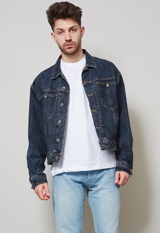VINTAGE 1980'S DARK WASH DENIM VALENTINO JACKET