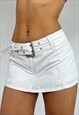 VINTAGE Y2K SKORT SKIRT BUCKLE BELT MINI SHORTS 90S 