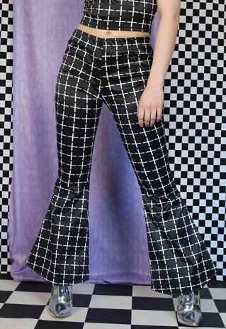 DREAMING NEOPRENE FLARES IN BLACK