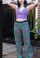 RETRO 90S STYLE FLOWER POWER JEANS 