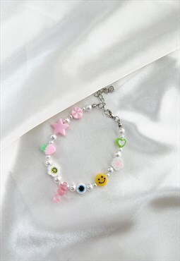 Y2K Festival Pearl Beaded Bracelet 