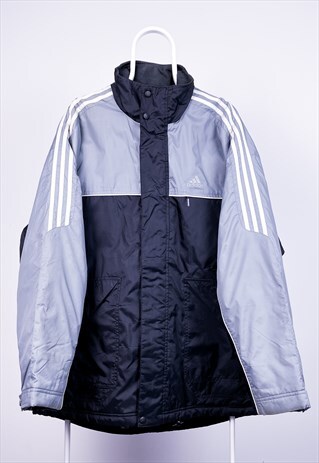 VINTAGE ADIDAS JACKET COACH SPELL OUT STRIPED XL