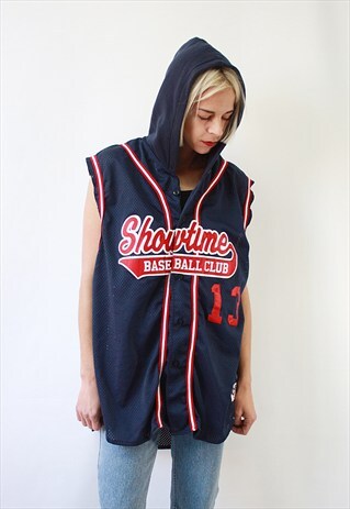 VINTAGE 90'S BASEBALL JERSEY WITH A HOOD
