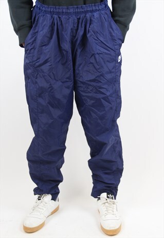 VINTAGE NIKE NAVY SHELL TRACKSUIT BOTTOMS