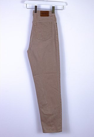 VINTAGE RALPH LAUREN JEANS LIGHT BROWN JEANS WITH LOGO
