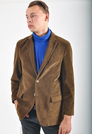 VINTAGE CORDUROY BLAZER IN GREEN