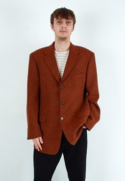 Angelico Blazer Uk 40 Us Tweed Virgin Wool Jacket Coat Suit