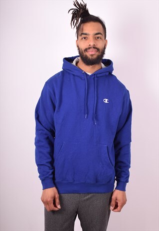 CHAMPION MENS VINTAGE HOODIE JUMPER MEDIUM PURPLE 90S