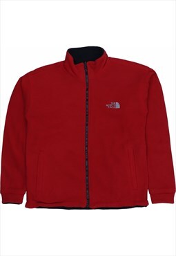 The North Face 90's Spellout Zip Up Fleece XSmall Red