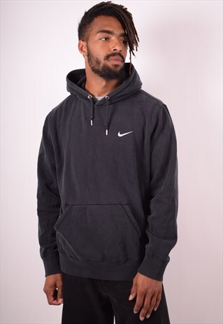 NIKE MENS VINTAGE HOODIE JUMPER XL BLACK 90S