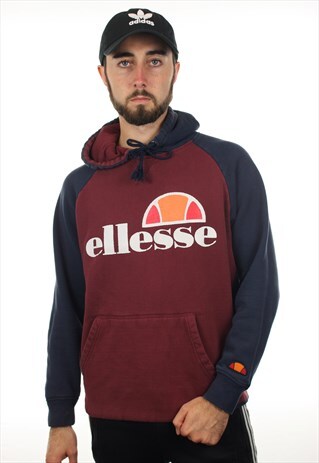 VINTAGE ELLESSE BIG LOGO HOODIE SWEATSHIRT