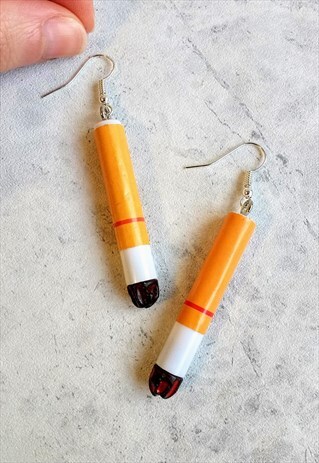FAUX CIGARETTE EARRINGS