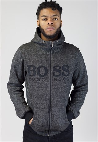 VINTAGE HUGO BOSS GREY HOODIE