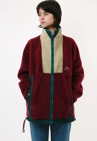 90S HELLY HANSEN VINTAGE FLEECE FULL ZIP TOP SWEATER 18337