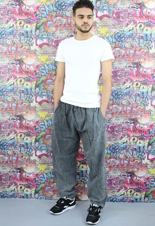 VINTAGE 90S PATTERNED FESTIVAL TROUSERS. FUNKY. UNISEX.