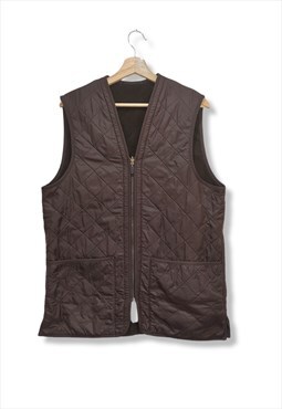Barbour Brown Padded Gilet Fleece Lined 