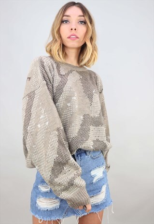 VINTAGE OVERSIZED PATTERNED JUMPER