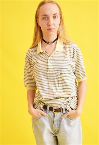 90'S RETRO NEUTRAL STRIPED OVERSIZED T-SHIRT TEE