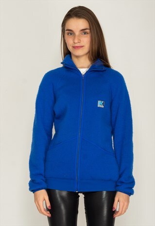 VINTAGE BLUE HELLY HANSEN FLEECE SHERPA ZIP JACKET