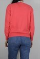 VINTAGE POLO RALPH LAUREN KNIT JUMPER TOP IN CORAL W LOGO