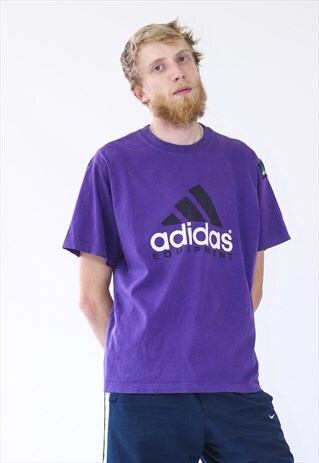 VINTAGE MENS ADIDAS EQUIPMENT BIG LOGO T-SHIRT