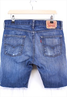 Vintage Levi's 513 Shorts Blue Denim With Pockets Retro