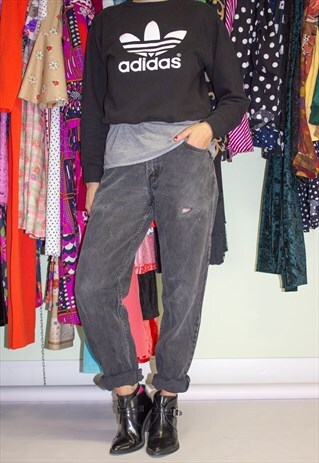VINTAGE LEVI'S FADED BLACK MOM STYLE JEANS