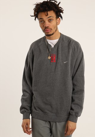 VINTAGE NIKE EMBROIDERED COLLEGE SWEATSHIRT