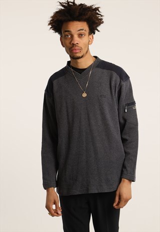 VINTAGE HUGO BOSS EMBROIDERED LOGO SWEATSHIRT