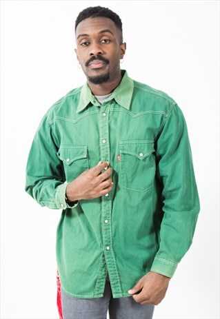 VINTAGE 80S ORIGINAL LEVI'S DENIM SHIRT / S5512