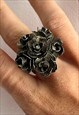 VINTAGE 90S ROSES CHUNKY RING