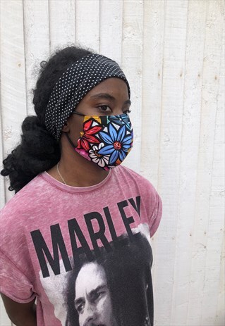 FLOWER SKULL FACE COVERING