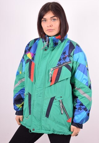 FILA WOMENS VINTAGE JACKET LARGE MULTI 90S