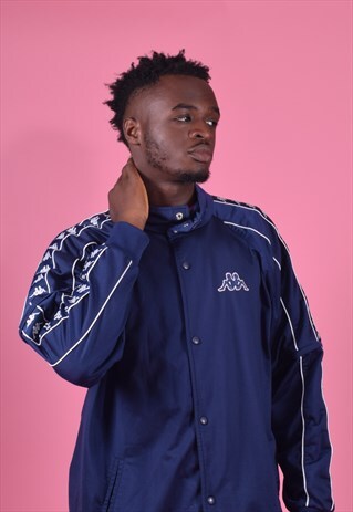 VINTAGE KAPPA NAVY TRACK JACKET