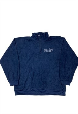 Navy quarter zip puma sweatshirt