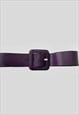 80'S LADIES VINTAGE PURPLE LEATHER WIDE BELT