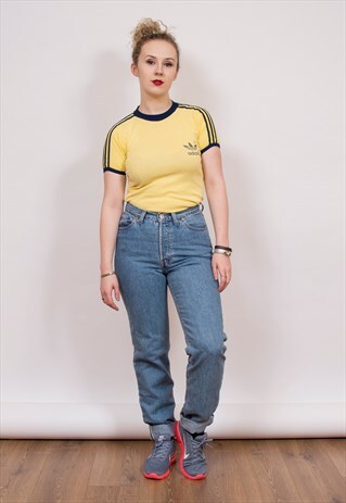LEVI'S 501 HIGH WAISTED LIGHT BLUE JEANS 27/34