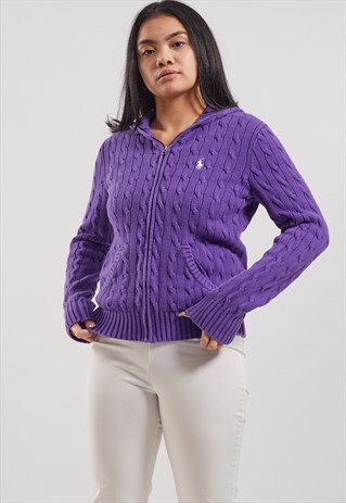 VINTAGE RALPH LAUREN ZIP-UP HOODED JUMPER