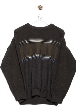 tighter Sweater Geometric Pattern Grey