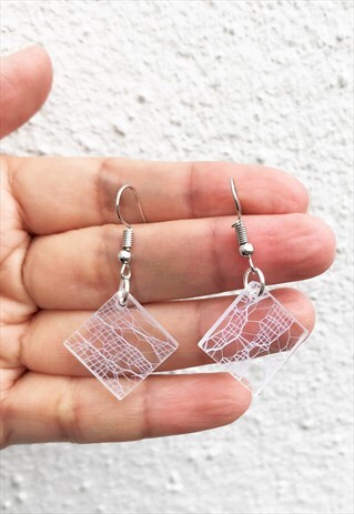 HANDMADE WHITE LACE PATTERN EARRING
