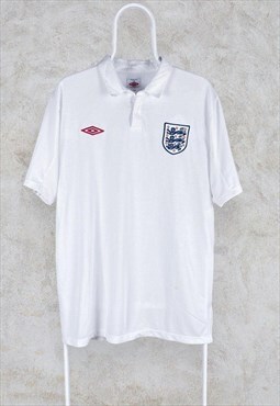 England Football Shirt 2009/10 White Home Kit XL
