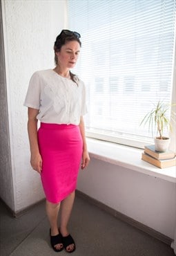 Vintage 80's Bright Pink Mini Skirt