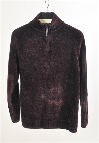 VINTAGE 00S 1/4 ZIP JUMPER IN PURPLE
