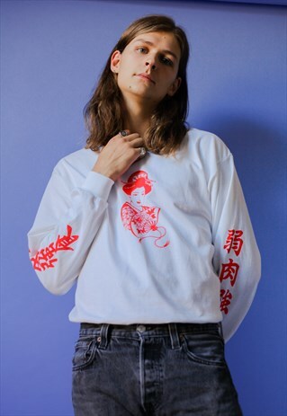 GEISHA LONGSLEEVE T-SHIRT WHITE